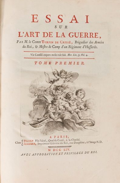 Turpin de Crissé : Essai sur l'Art de la Guerre  - Asta Libri, Autografi e Stampe - Associazione Nazionale - Case d'Asta italiane