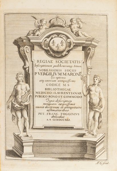 Publio Virgilio Marone : P. Vergili Maronis Codex antiquissimus a Rufio Turcio Aproniano v.c. distinctus et emendatus  - Asta Libri, Autografi e Stampe - Associazione Nazionale - Case d'Asta italiane