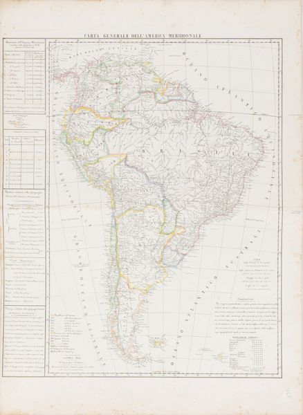 Benedetto Marzolla : Carta generale dell'America Meridionale.  - Asta Libri, Autografi e Stampe - Associazione Nazionale - Case d'Asta italiane