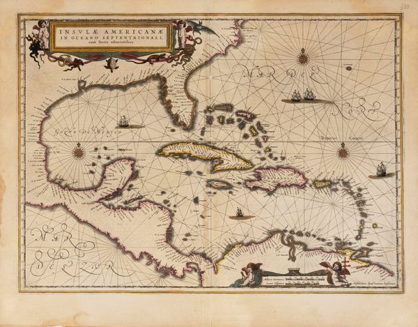 Willem Blaeu : Insulae Americanae in Oceano Septentrionali cum Terris Adiacentibus.  - Asta Libri, Autografi e Stampe - Associazione Nazionale - Case d'Asta italiane