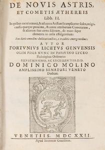 FORTUNIO LICETI - De nouis astris et cometis Aethereis.