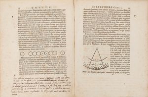 Christiaan Huygens : Trait de la lumire. O sont expliques les causes de ce qui luy arrive dans la reflexion, & dans la refraction. Et particulierement dans l'etrange refraction du cristal d'islande Avec un discours de la cause de la pesanteur.  - Asta Libri, Autografi e Stampe - Associazione Nazionale - Case d'Asta italiane