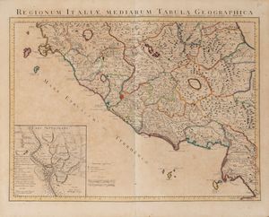 GUILLAUME DELISLE - Regionum Italiae Mediarum Tabula Geographica.