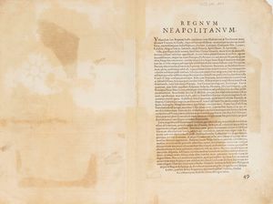 Pirro Ligorio : Regni Neapolitani verissima secundum antiquorum et recentiorum traditionem descriptio, Pyrro Ligorio Auct.  - Asta Libri, Autografi e Stampe - Associazione Nazionale - Case d'Asta italiane