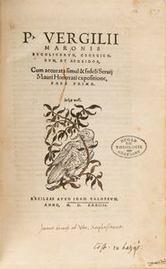 Publio Virgilio Marone : P. Vergilii Maronis Bucolicorum, Georgicorum, et Aeneidos  - Asta Libri, Autografi e Stampe - Associazione Nazionale - Case d'Asta italiane