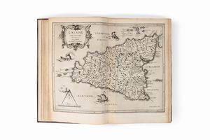 Philipp Cluver : Sicilia antiqua cum minoribus insulis, et adjacentibus item Sardinia et Corsica. Opus post omnium curas elaboratissimum; tabulis geographicis, aere espressis illustratum.  - Asta Libri, Autografi e Stampe - Associazione Nazionale - Case d'Asta italiane