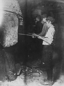 LEWIS HINE - Glass Factory, Grafton, West Virginia