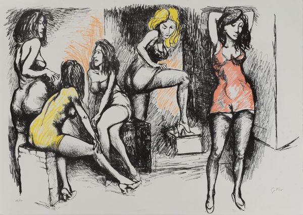 Renato Guttuso : Donne discinte  - Asta Grafica Internazionale e Multipli d'Autore - Associazione Nazionale - Case d'Asta italiane