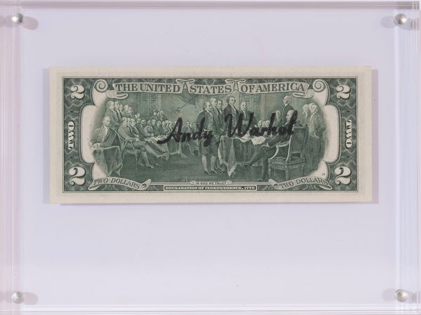 ANDY  WARHOL : 2 dollars (Thomas Jefferson)  - Asta Asta a tempo di multipli d'Autore - Associazione Nazionale - Case d'Asta italiane