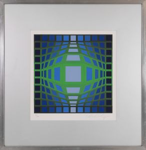 VICTOR VASARELY : senza titolo  - Asta Asta a tempo di multipli d'Autore - Associazione Nazionale - Case d'Asta italiane