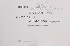 Mimmo Paladino : Gerontion  - Asta Asta a tempo di multipli d'Autore - Associazione Nazionale - Case d'Asta italiane