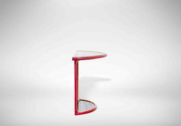 TOMMASO BARBI : Consolle vintage con specchio a parete  - Asta 1950-1980 Design and Decor - Associazione Nazionale - Case d'Asta italiane