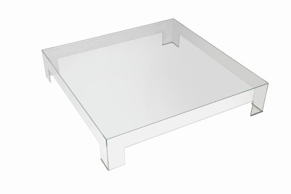 Large Square Coffee Table in Transparent Glass  - Asta 1950-1980 Design and Decor - Associazione Nazionale - Case d'Asta italiane