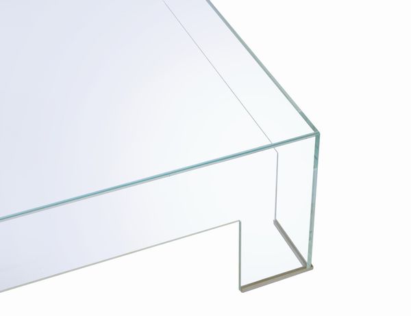 Large Square Coffee Table in Transparent Glass  - Asta 1950-1980 Design and Decor - Associazione Nazionale - Case d'Asta italiane