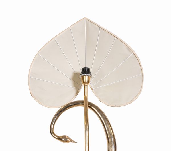 ANTONIO PAVIA : Lampada vintage con fenicottero turchese e oro  - Asta 1950-1980 Design and Decor - Associazione Nazionale - Case d'Asta italiane