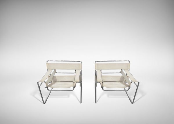 MARCEL BREUER - KNOLL INTERNATIONAL
Pecs, 1902 - New York, 1981 : Sedie vintage Wassily modello B3 per Gavina  - Asta 1950-1980 Design and Decor - Associazione Nazionale - Case d'Asta italiane