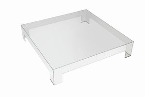 Large Square Coffee Table in Transparent Glass  - Asta 1950-1980 Design and Decor - Associazione Nazionale - Case d'Asta italiane