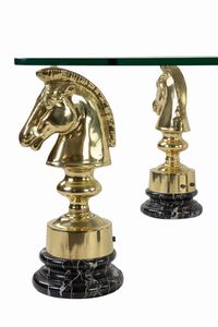 Tavolino vintage “Chess Horses”  - Asta 1950-1980 Design and Decor - Associazione Nazionale - Case d'Asta italiane