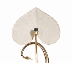 ANTONIO PAVIA : Lampada vintage con fenicottero turchese e oro  - Asta 1950-1980 Design and Decor - Associazione Nazionale - Case d'Asta italiane