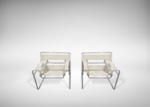 MARCEL BREUER - KNOLL INTERNATIONAL
Pecs, 1902 - New York, 1981 - Sedie vintage Wassily modello B3 per Gavina