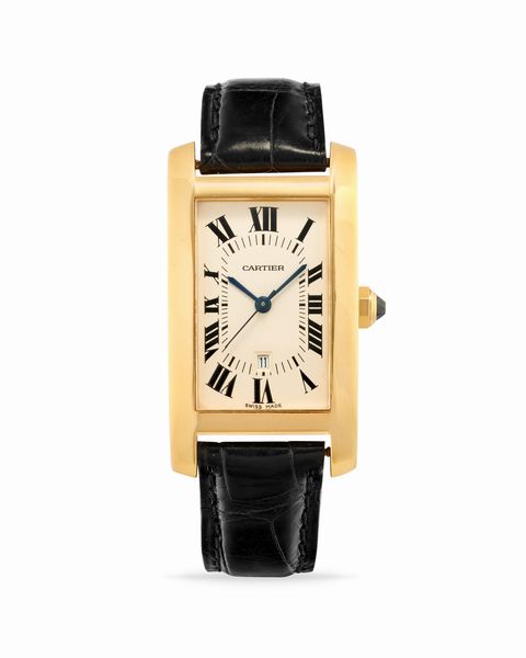 CARTIER : Tank Americaine 1725  - Asta Orologi - Associazione Nazionale - Case d'Asta italiane