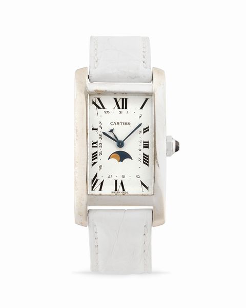 CARTIER : Tank Americaine Fasi Luna 819908  - Asta Orologi - Associazione Nazionale - Case d'Asta italiane