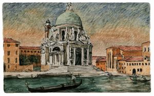 Alessandro Pandolfi : Veduta di Venezia  - Asta Arte Figurativa tra XIX e XX Secolo - Associazione Nazionale - Case d'Asta italiane