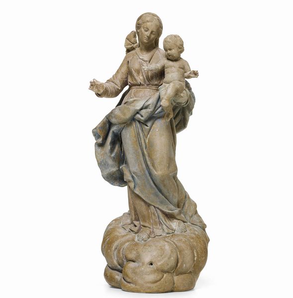 Giovan Battista Garaventa (Genova 1777-1840), ambito di Madonna con Bambino  - Asta Scultura e Oggetti d'Arte - Associazione Nazionale - Case d'Asta italiane