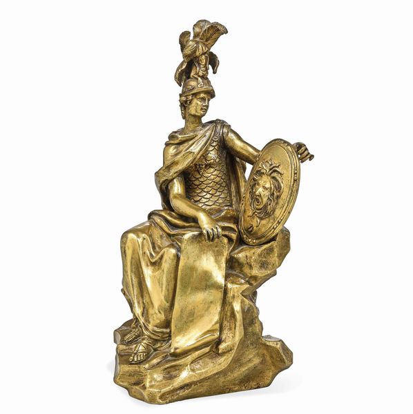 Minerva. Fonditore francese neoclassico del XVIII-XIX secolo  - Asta Scultura e Oggetti d'Arte - Associazione Nazionale - Case d'Asta italiane