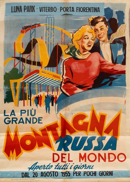 Anonimo : La pi grande Montagna Russa del mondo.  - Asta Pop Culture e Manifesti - Associazione Nazionale - Case d'Asta italiane