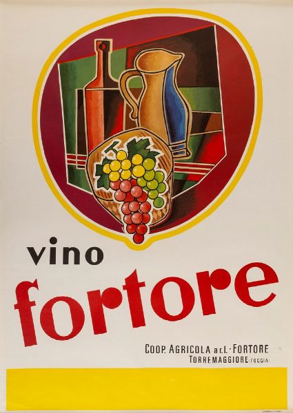 Silvano Campeggi : Vino Fortore  - Asta Pop Culture e Manifesti - Associazione Nazionale - Case d'Asta italiane