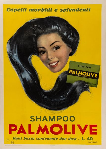 Pietro Nardini : Palmolive, Shampoo  - Asta Pop Culture e Manifesti - Associazione Nazionale - Case d'Asta italiane