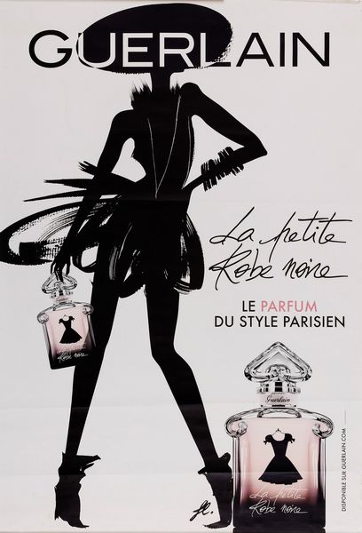 Kuntzel et Deygas : Guerlain Paris, parfum La petite robe noire  - Asta Pop Culture e Manifesti - Associazione Nazionale - Case d'Asta italiane