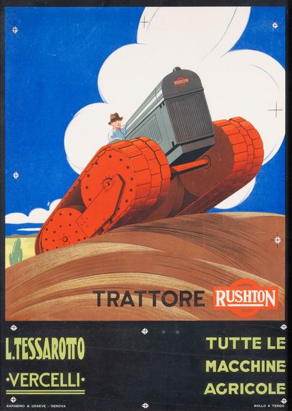 Anonimo : Trattore Rushton - tutte le macchine agricole  - Asta Pop Culture e Manifesti - Associazione Nazionale - Case d'Asta italiane