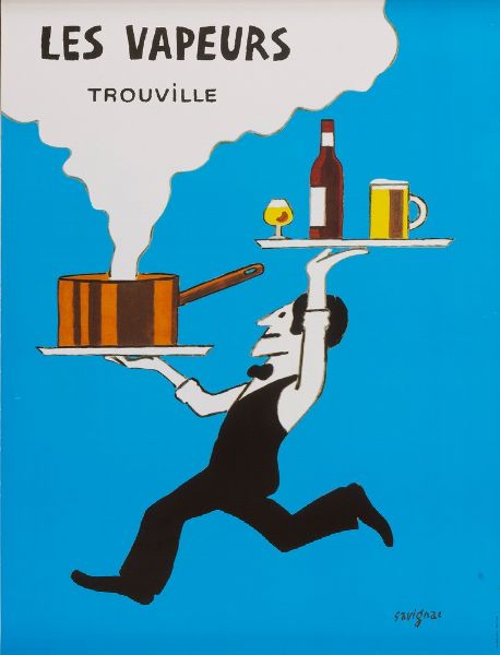 Raymond Savignac : Les Vapeurs - Trouville  - Asta Pop Culture e Manifesti - Associazione Nazionale - Case d'Asta italiane