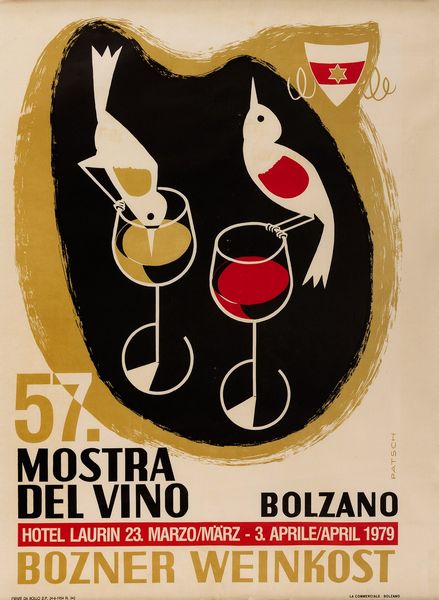 Luis Patsch : 57 Mostra del Vino - Bolzano 1979  - Asta Pop Culture e Manifesti - Associazione Nazionale - Case d'Asta italiane