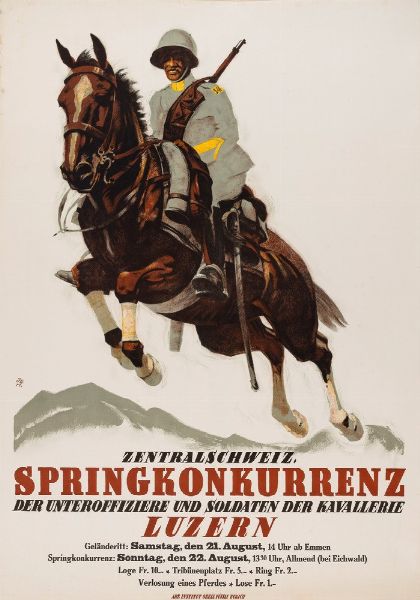 Artista non identificato : Nationaler Concours Hippique - Springkonkurrenz, 1927.  - Asta Pop Culture e Manifesti - Associazione Nazionale - Case d'Asta italiane