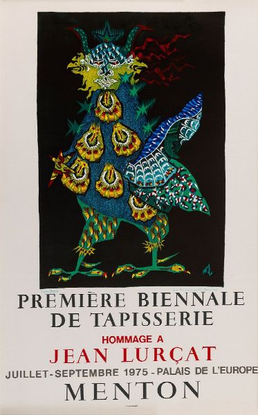 Jean Lurcat : Premire Biennale de la Tapisserie - Menton  - Asta Pop Culture e Manifesti - Associazione Nazionale - Case d'Asta italiane