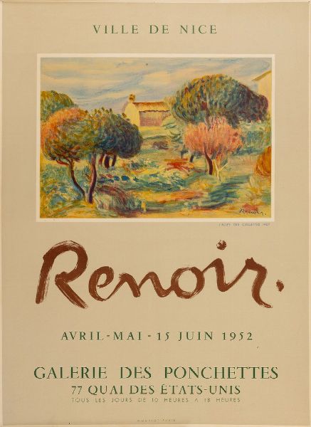 Renoir & Cezanne : Mostra PARIS, Renoir & Cezanne  - Asta Pop Culture e Manifesti - Associazione Nazionale - Case d'Asta italiane