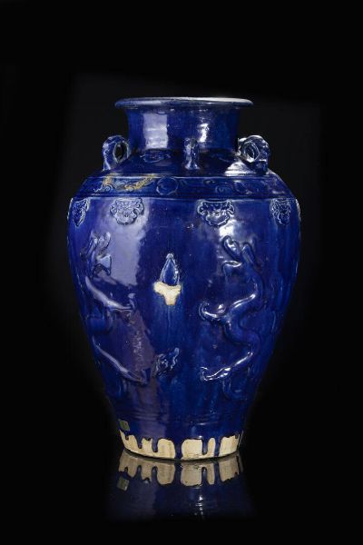 VASO : Vaso blu  - Asta Arte orientale - Associazione Nazionale - Case d'Asta italiane