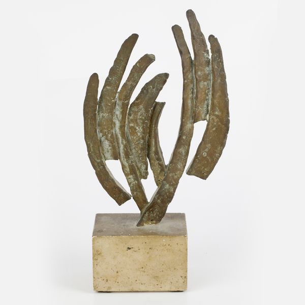 ALDO CALÒ : Incontro, scultura in volume in bronzo su base in travertino  - Asta Smart Auction: arredo, dipinti, sculture, argenti e altro a prezzi vantaggiosi - Associazione Nazionale - Case d'Asta italiane