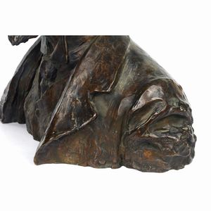 Busto virile in bronzo a patina bruna  - Asta Smart Auction: arredo, dipinti, sculture, argenti e altro a prezzi vantaggiosi - Associazione Nazionale - Case d'Asta italiane