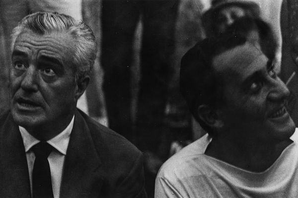 Anonimo : Vittorio De Sica e Alberto Sordi  - Asta Fotografia - Associazione Nazionale - Case d'Asta italiane