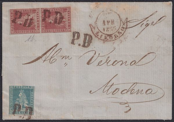 Toscana - Storia Postale  - Asta Filatelia e Storia Postale - Associazione Nazionale - Case d'Asta italiane