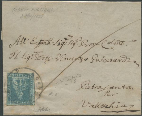 Toscana - Storia Postale  - Asta Filatelia e Storia Postale - Associazione Nazionale - Case d'Asta italiane