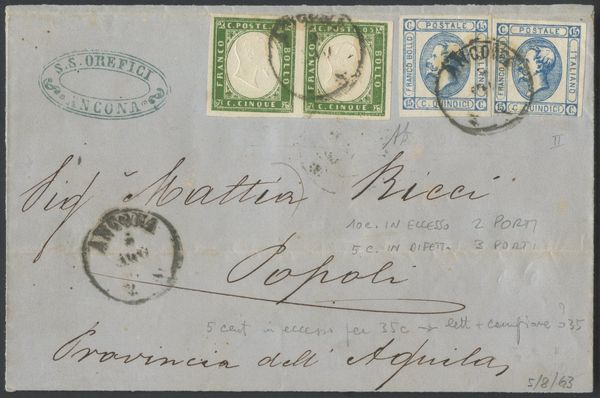 Regno - Affrancature Miste  - Asta Filatelia e Storia Postale - Associazione Nazionale - Case d'Asta italiane