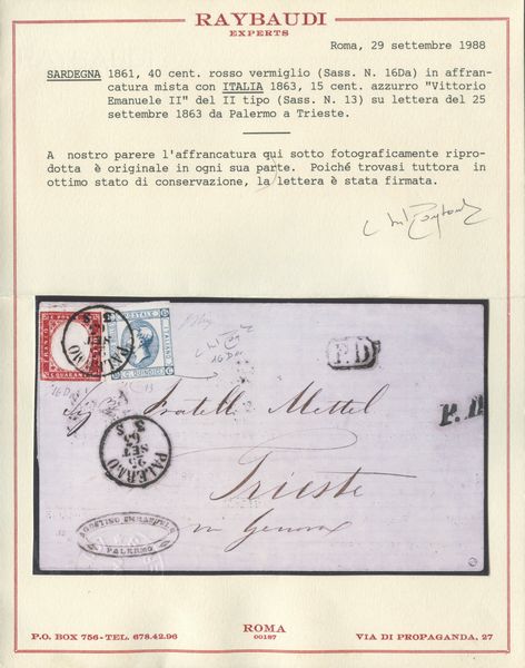 Regno - Affrancature Miste  - Asta Filatelia e Storia Postale - Associazione Nazionale - Case d'Asta italiane