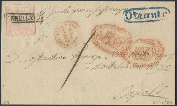 Napoli - Storia Postale  - Asta Filatelia e Storia Postale - Associazione Nazionale - Case d'Asta italiane