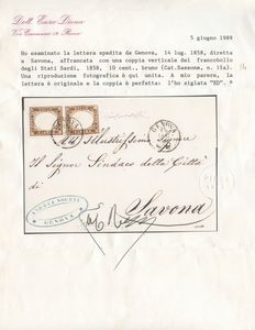 Sardegna IV emissione  - Asta Filatelia e Storia Postale - Associazione Nazionale - Case d'Asta italiane