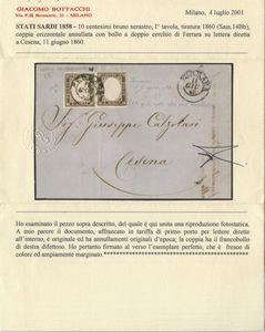 Sardegna IV emissione  - Asta Filatelia e Storia Postale - Associazione Nazionale - Case d'Asta italiane